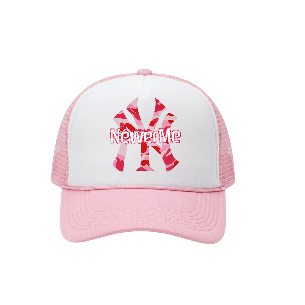 Casquette de camionneur rose NEW YORK